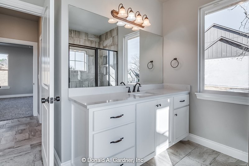 Architectural House Design - Interior - Master Bathroom 2 for Farmhouse House Plan #929-1070 - 4 bed, 3 bath