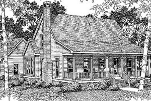 Country Exterior - Front Elevation Plan #41-132