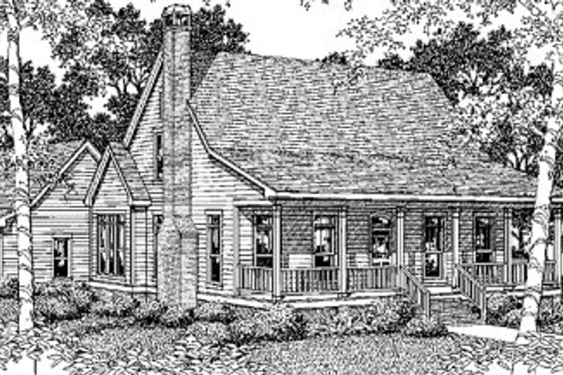 House Plan Design - Country Exterior - Front Elevation Plan #41-132