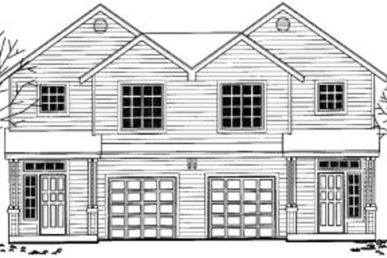 Exterior - Front Elevation for Traditional House Plan #303-388 - 3 bed, 2.5 bath