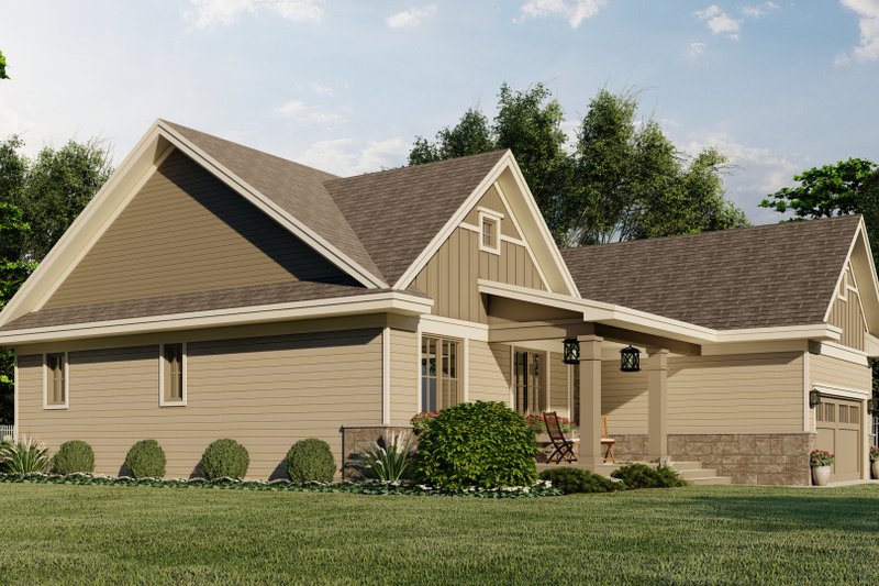 Home Plan - Exterior - Front Elevation 5 for Ranch House Plan #51-1210 - 3 bed, 2 bath