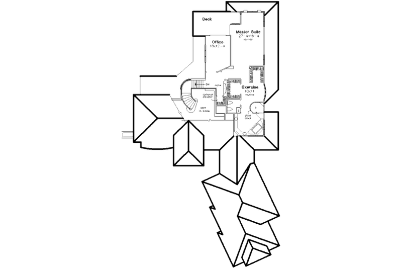 Home Plan - Floor Plan - Upper Floor for Mediterranean House Plan #320-384 - 3 bed, 3 bath