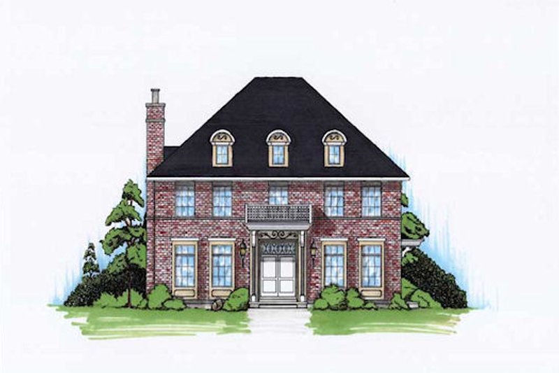 European Style House Plan - 6 Beds 3.5 Baths 2943 Sq/Ft Plan #5-373