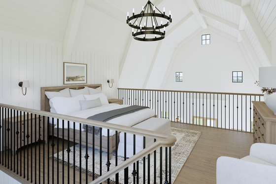 Interior - Master Bedroom for Barndominium House Plan #1114-123 - 1 bed, 1 bath