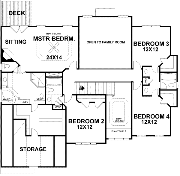 Dream House Plan - European Floor Plan - Upper Floor Plan #56-209