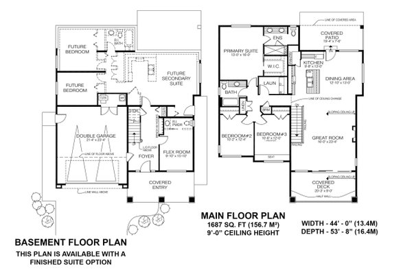 Contemporary Floor Plan - Main Floor Plan #1100-60