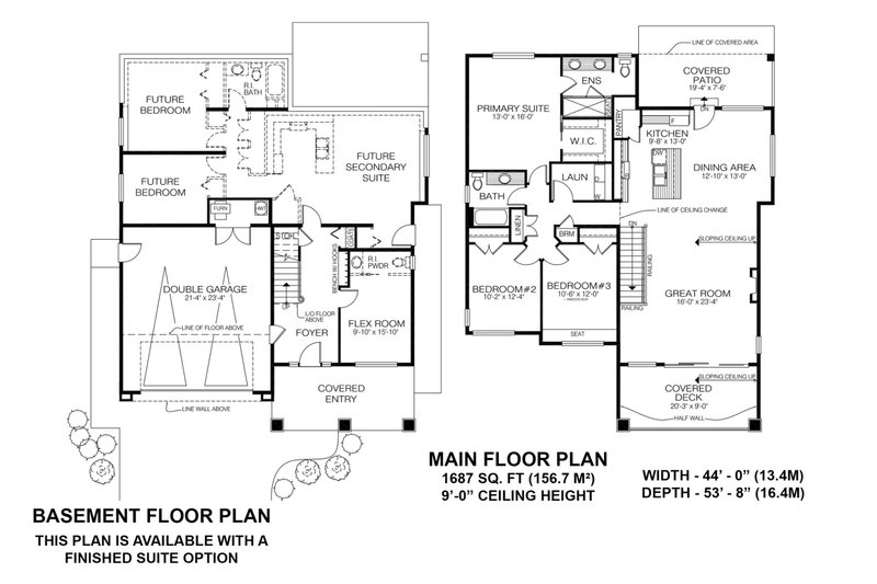 Home Plan - Floor Plan - Main Floor for Contemporary House Plan #1100-60 - 3 bed, 4 bath