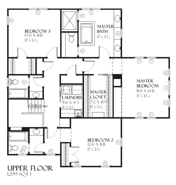 Prairie Floor Plan - Upper Floor Plan #901-97