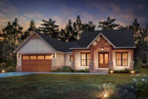 Exterior - Front Elevation 3 for Farmhouse House Plan #430-353 - 3 bed, 2 bath