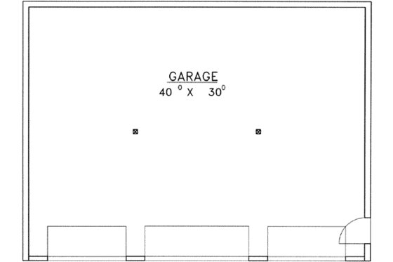 Floor Plan - Main Floor for Traditional House Plan #117-480, 0 bath