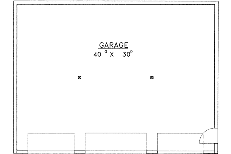 House Blueprint - Floor Plan - Main Floor for Traditional House Plan #117-480, 0 bath