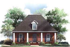 Southern Exterior - Front Elevation Plan #21-157