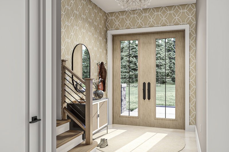 Home Plan - Interior - Entry for Barndominium House Plan #455-569 - 6 bed, 4.5 bath