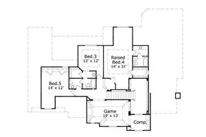 Floor Plan - Upper Floor for Traditional House Plan #411-262 - 4 bed, 4 bath