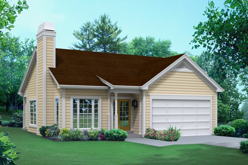 Dream House Plan - Ranch Exterior - Front Elevation Plan #57-612