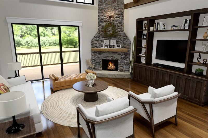 House Design - Interior - Family Room 1 for Ranch House Plan #54-565 - 3 bed, 2.5 bath