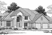 European Style House Plan - 4 Beds 3 Baths 3313 Sq/Ft Plan #70-505 