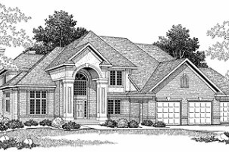 Architectural House Design - European Exterior - Front Elevation Plan #70-505