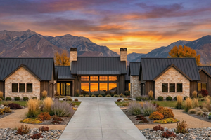 Exterior - Front Elevation 3 for Modern House Plan #1096-172 - 4 bed, 4.5 bath