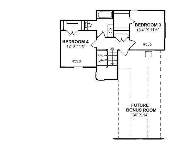 House Plan Design - European Floor Plan - Upper Floor Plan #20-321
