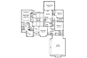 Floor Plan - Main Floor for European House Plan #927-39 - 3 bed, 2.5 bath