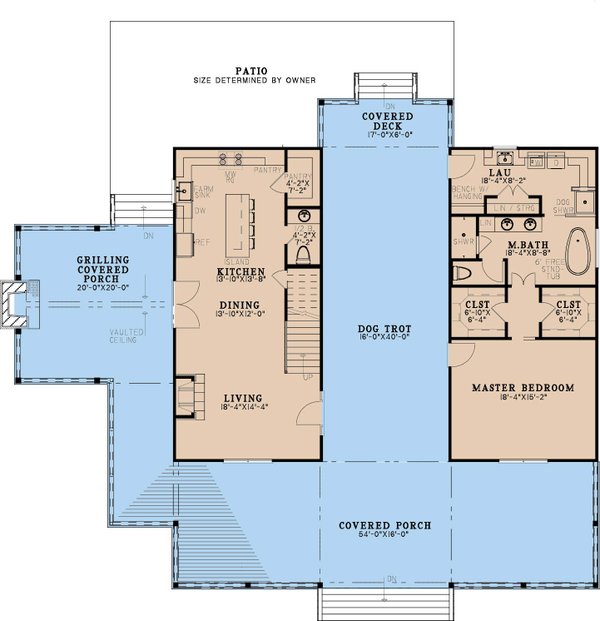 House Blueprint - Cabin Floor Plan - Main Floor Plan #923-443