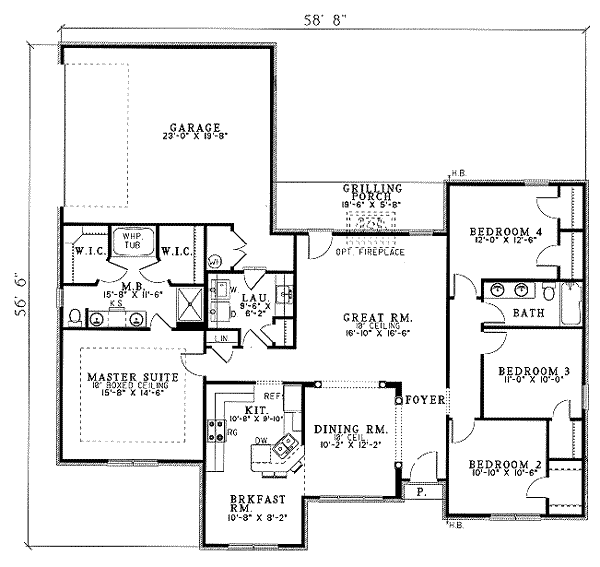 Traditional Floor Plan - Main Floor Plan #17-608