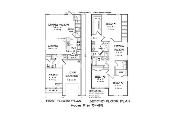 Floor Plan - Main Floor for Farmhouse House Plan #513-2258 - 3 bed, 2.5 bath