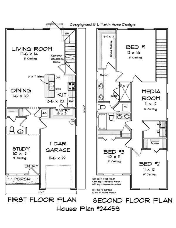 Farmhouse Floor Plan - Main Floor Plan #513-2258