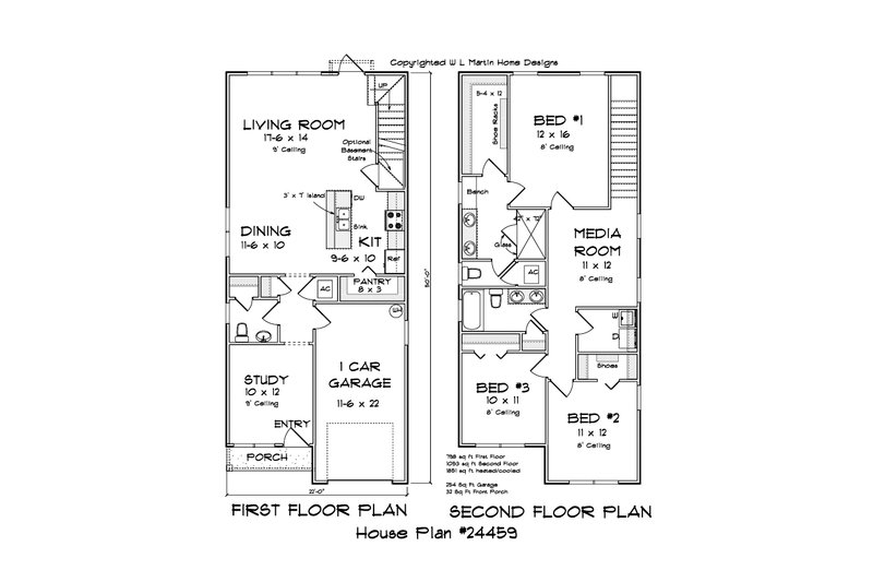 House Design - Floor Plan - Main Floor for Farmhouse House Plan #513-2258 - 3 bed, 2.5 bath