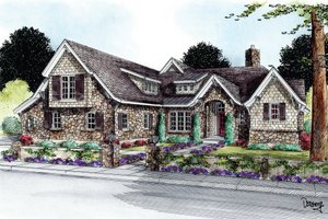 European Exterior - Front Elevation Plan #20-2172