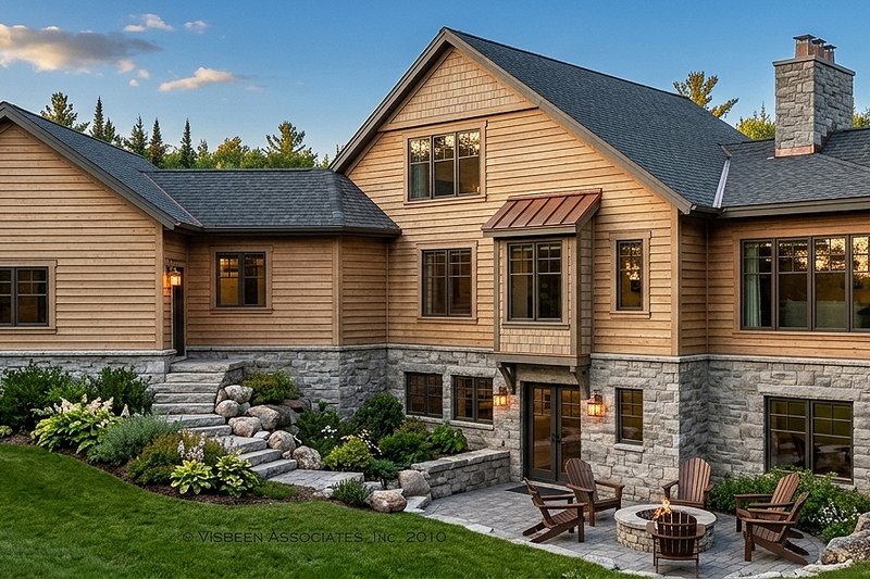 House Blueprint - Exterior - Rear Elevation 2 for Traditional House Plan #928-238 - 3 bed, 3.5 bath