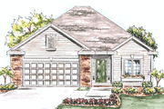 European Style House Plan - 2 Beds 2 Baths 1550 Sq/Ft Plan #20-1614 