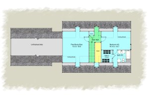 Floor Plan - Upper Floor for Colonial House Plan #489-8 - 3 bed, 3.5 bath