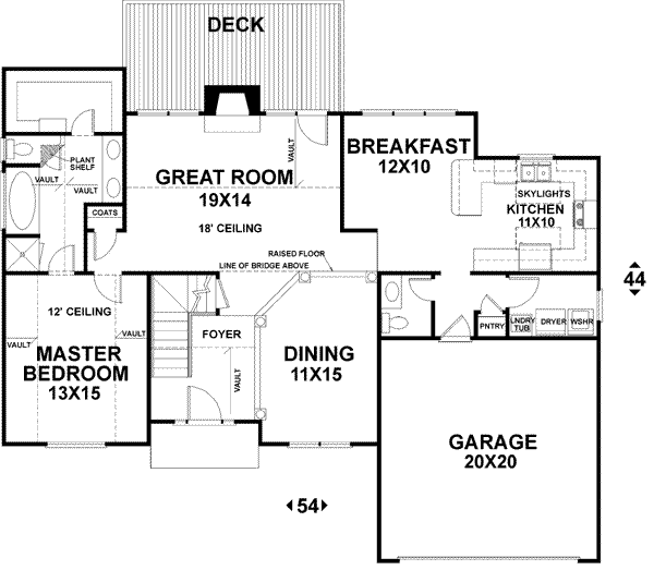 Dream House Plan - European Floor Plan - Main Floor Plan #56-144