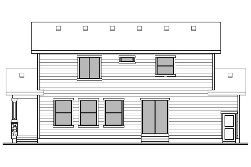 Home Plan - Exterior - Rear Elevation for Farmhouse House Plan #1073-28 - 3 bed, 2.5 bath