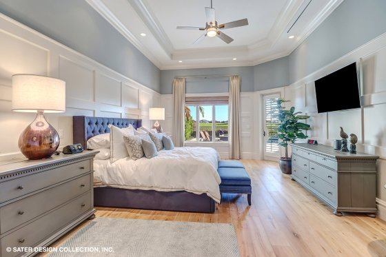 Interior - Master Bedroom for Mediterranean House Plan #930-511 - 3 bed, 3.5 bath