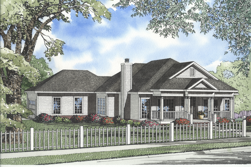Southern Style House Plan - 3 Beds 2 Baths 1914 Sq/Ft Plan #17-535