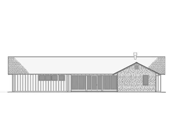 Exterior - Other Elevation for Ranch House Plan #445-4 - 4 bed, 3.5 bath