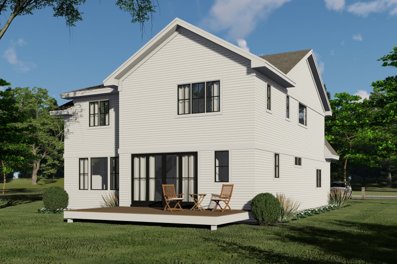 Dream House Plan - Exterior - Rear Elevation for Farmhouse House Plan #51-1214 - 4 bed, 3.5 bath