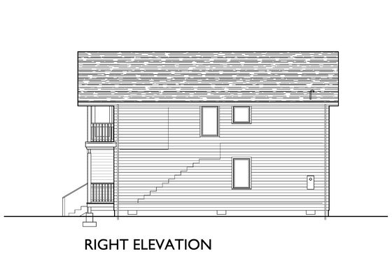 Exterior - Other Elevation 4 for Modern House Plan #890-5 - 3 bed, 1.5 bath