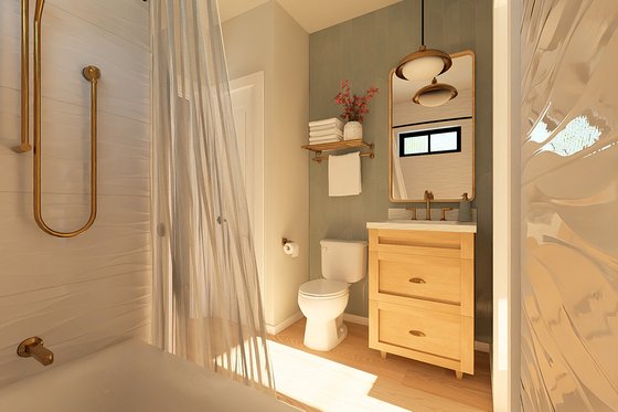Interior - Bathroom for Farmhouse House Plan #126-238 - 2 bed, 2 bath