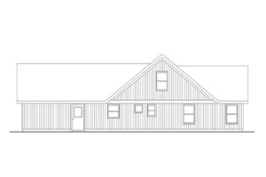 Exterior - Rear Elevation for Bungalow House Plan #124-1440 - 3 bed, 2 bath