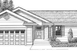 Ranch Exterior - Front Elevation Plan #53-102