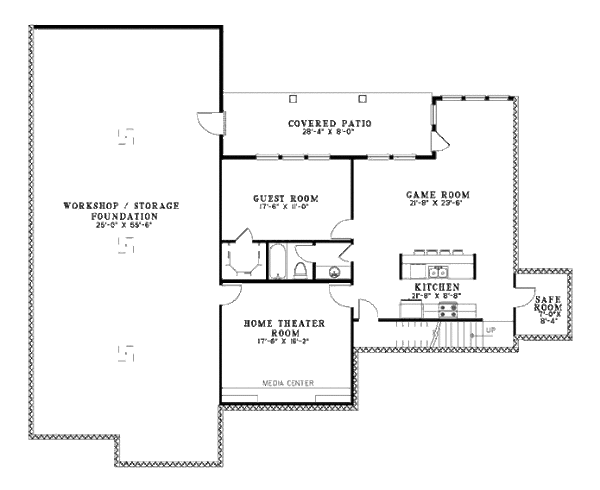 Home Plan - European Floor Plan - Lower Floor Plan #17-632
