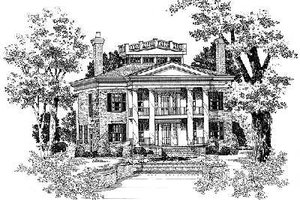 Classical Exterior - Front Elevation Plan #72-188