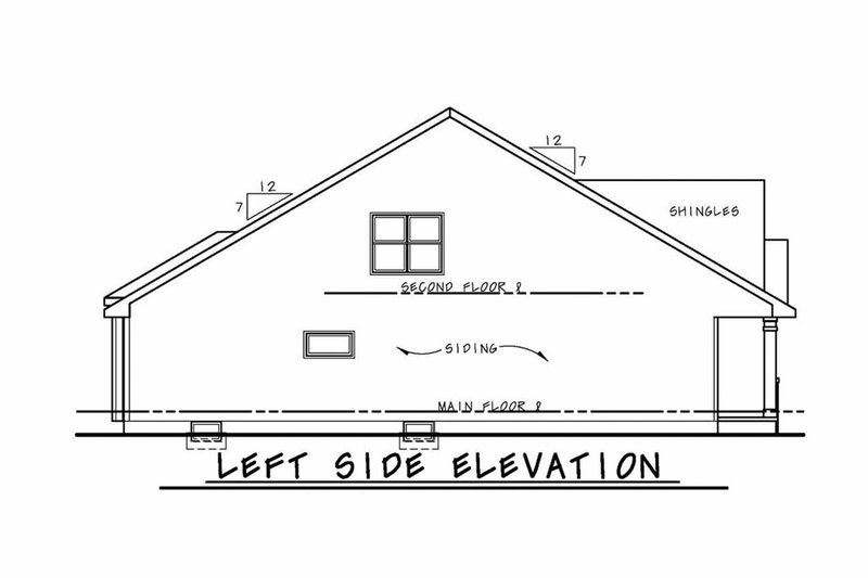 Architectural House Design - Left Side Elevation