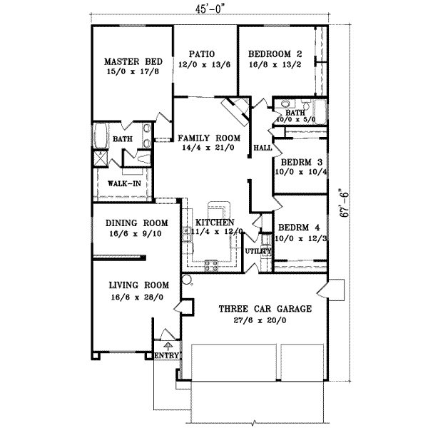 Dream House Plan - Adobe / Southwestern Floor Plan - Main Floor Plan #1-914