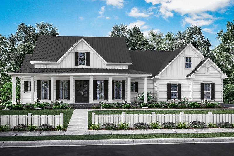  Farmhouse  Style House  Plan  3 Beds 2 5 Baths 2282 Sq Ft 