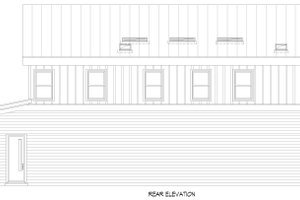 Exterior - Rear Elevation for Contemporary House Plan #932-1368 - 3 bed, 2.5 bath